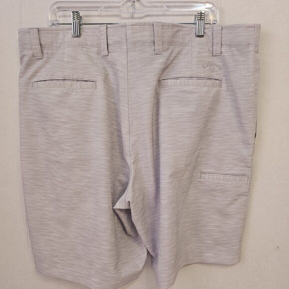 Mens Callaway Cream  Golf Shorts Sz 40 Flat  Performance Gorpcore Preppy  P0294 - Picture 2 of 9